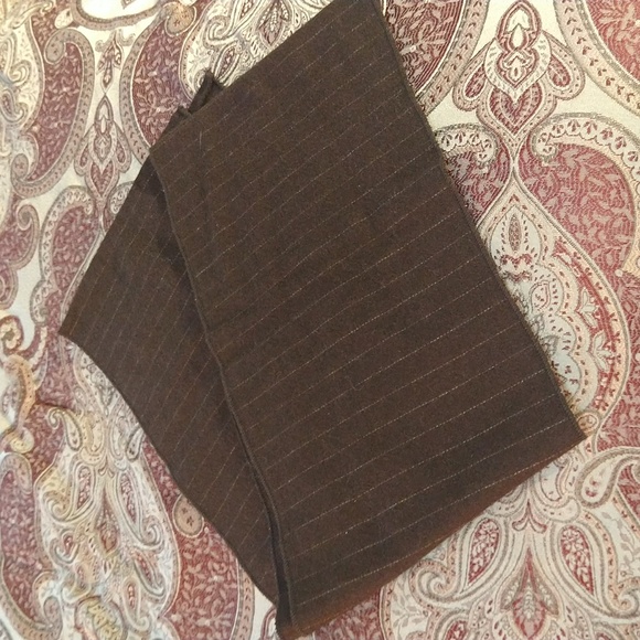 brown striped winter scarf - Picture 8 of 10